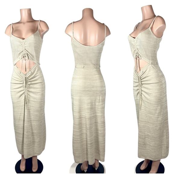 Christopher Esber Ruched Disconnect Cami Maxi Dress SZ L $700 - Picture 9 of 9